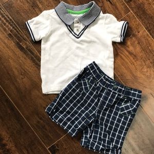 First impressions 0-3 mos boys preppy outfit